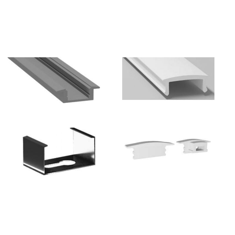 Recessed LED Aluminum Profile With Flange For 12mm LED Strip Lights Recessed LED Aluminum Profile With Flange For 12mm LED Strip Lights